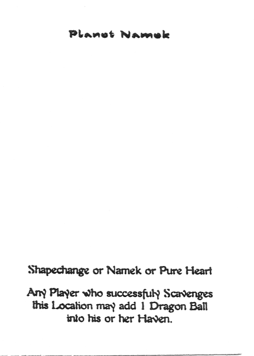 Scan of 'Planet Namek' playtest card