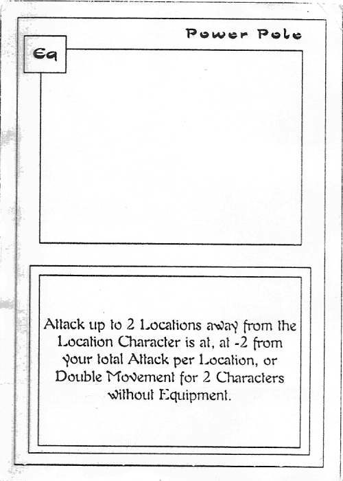 Scan of 'Power Pole' playtest card