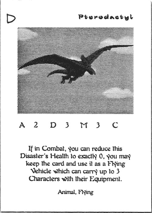 Scan of 'Pterodactyl' playtest card