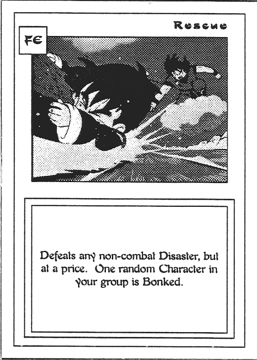 Scan of 'Rescue' playtest card