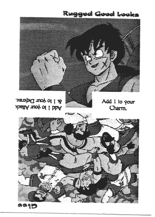Scan of 'Rugged Good Looks / Glee' playtest card