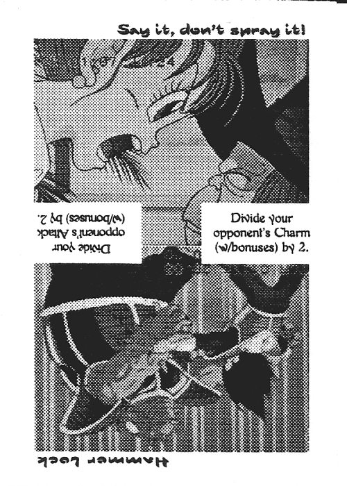 Scan of 'Say it, don't spray it! / Hammer Lock' playtest card