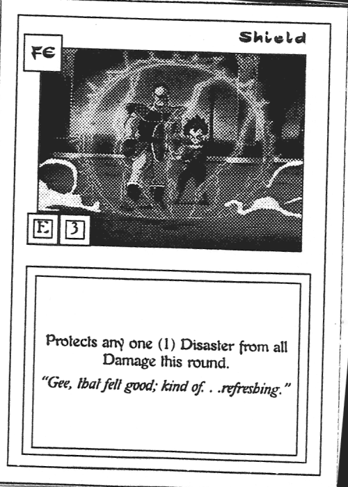 Scan of 'Shield' playtest card