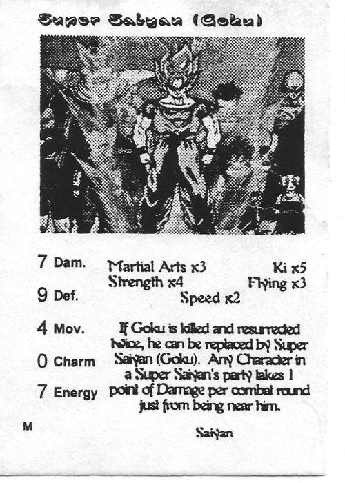 Scan of 'Super Saiyan (Goku)' playtest card