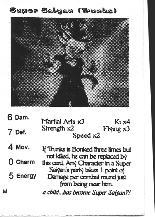 Scan of 'Super Saiyan (Trunks)' playtest card