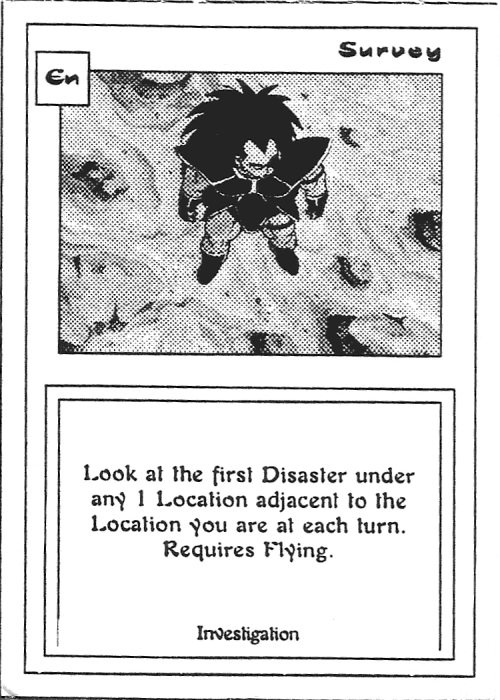 Scan of 'Survey' playtest card