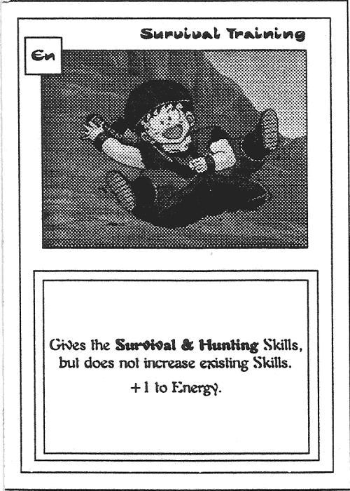 Scan of 'Survival Training' playtest card