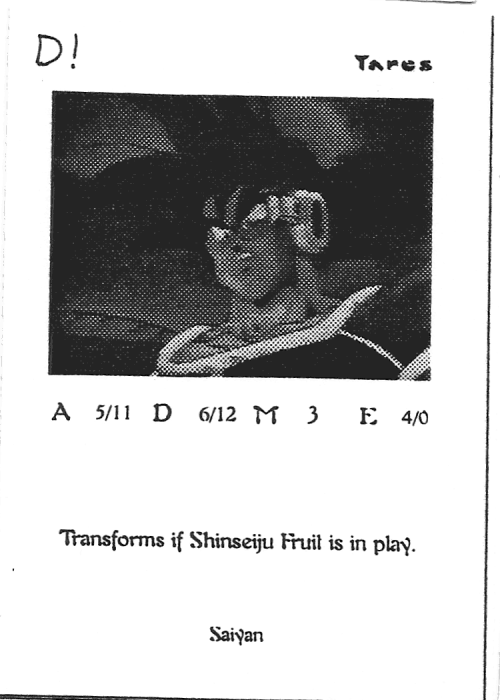 Scan of 'Tares' playtest card