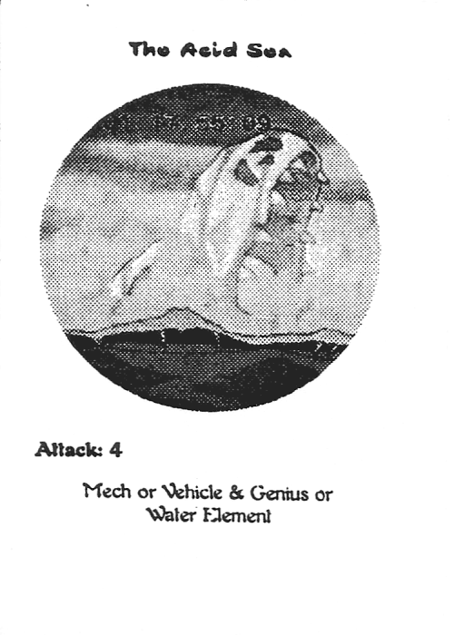 Scan of 'The Acid Sea' playtest card