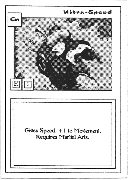 Scan of 'Ultra-Speed' playtest card